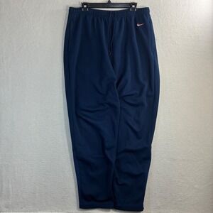 Vintage Nike Baggy Track Pants Men XL Blue Loose Ankle Zip Relaxed Sweatpant 90s